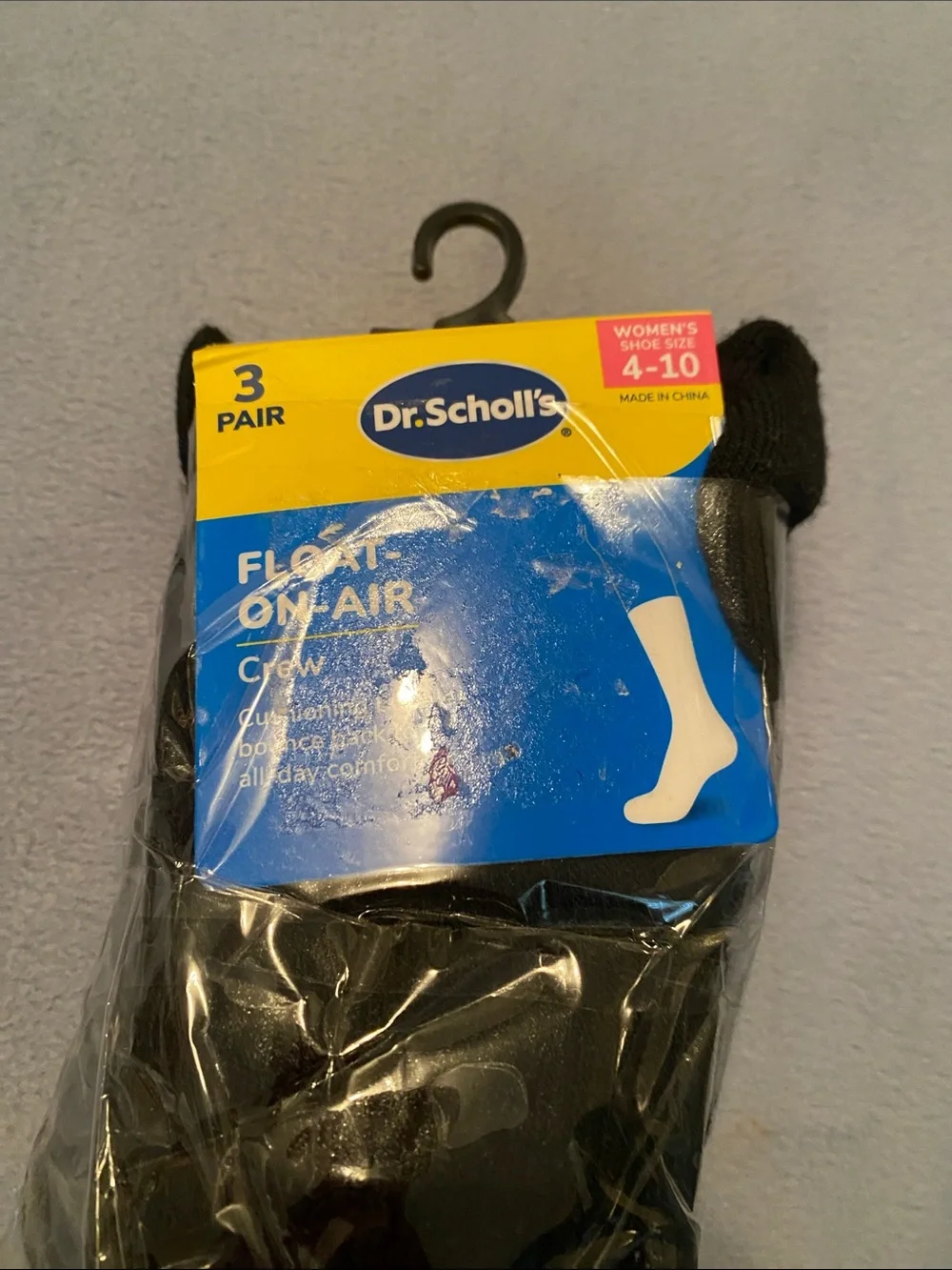 Dr. Scholl's Black Crew Socks - 3 Pair Pack